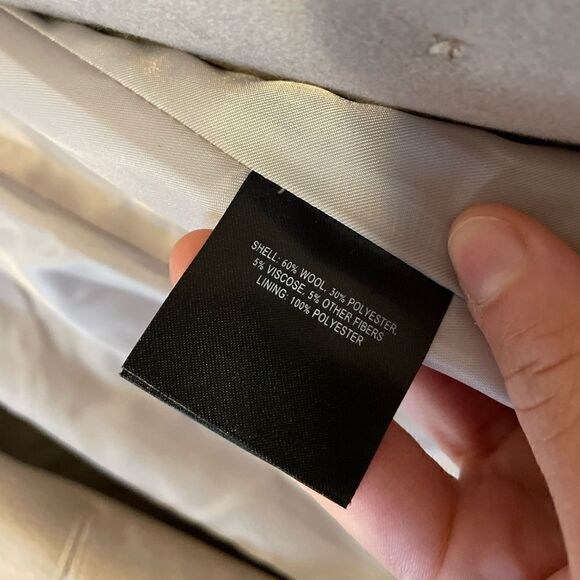 Tahari Abigail Wool Shawl Collar Coat Beige - Picture 14 of 16